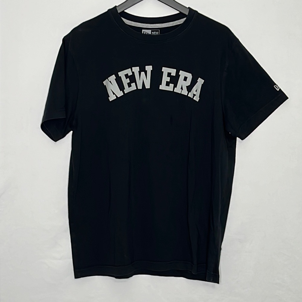 New Era Cotton Short Sleeve T Shirt in Black Size Large